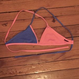 Jolyn Spaz Triangle Top Pink Periwinkle Vintage